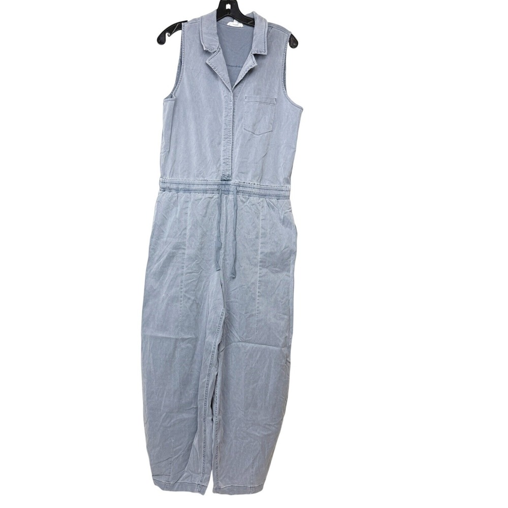 Splendid Carlotta Jumpsuit Size L Womens Sleeveless Gray RTR